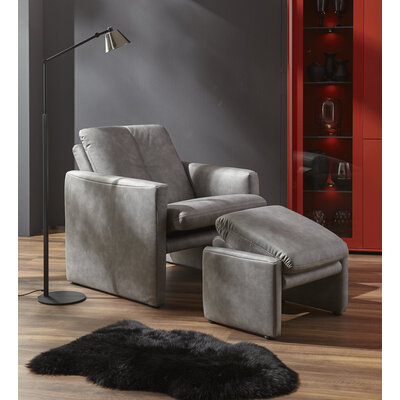 Hocker Tenero - inkl. Sitzhöhe verstellbar, Stoff, Grau
