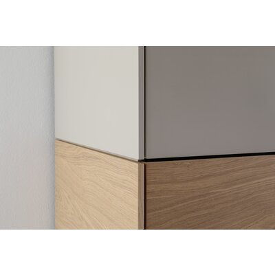 Drehtürenschrank Matera - BHT ca. 251x235x60 cm, Lack Matt, Kaschmir, Eiche, Milk