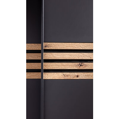 Schwebetürenschrank Viana - BHT ca. 300x230x68 cm, Anthrazit