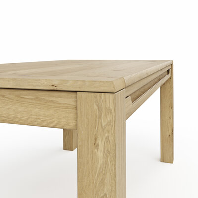 Esstisch Amora - LB ca. 180x90 cm, Wildeiche massiv bianco