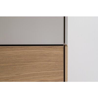 Drehtürenschrank Matera - BHT ca. 251x235x60 cm, Lack Matt, Kaschmir, Eiche, Milk