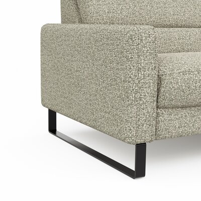 Ecksofa Valera - 3-Sitzer mit Longchair rechts inkl. Rückenlehne verstellbar, Stoff, Limone