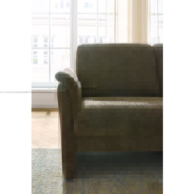Ecksofa Gomera - 2,5-Sitzer mit Ecke und Abschlussteil rechts, Stoff, Mocca