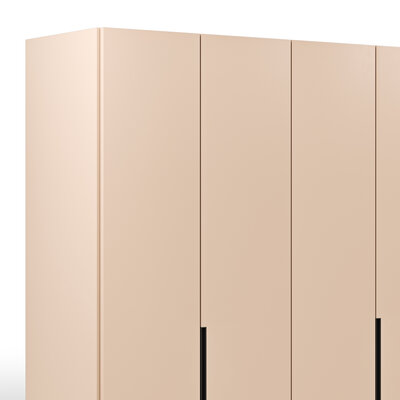 Drehtürenschrank Loretto - B ca. 280 cm, Lack matt, Sand