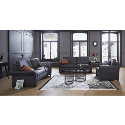 Sofa Arima N - 2-Sitzer, Leder, Anthrazit