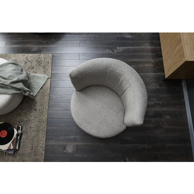 Sessel Cativa -  drehbar, Stoff, Graubeige