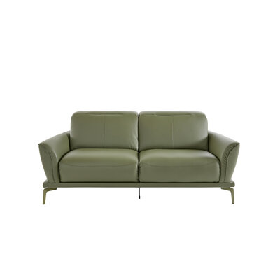 Sofa Amadena - 2-Sitzer inkl. Relaxfunktion motorisch und Kopfteil verstellbar, Leder, Olive