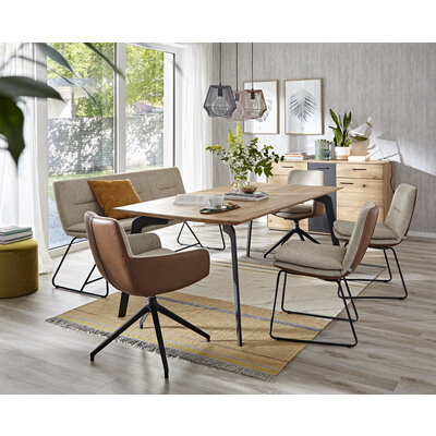 Polsterbank Macano - B ca. 200 cm, Stoff, Beige