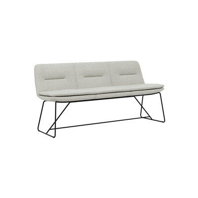 Polsterbank Macano - B ca. 180 cm, Stoff, Hellgrau 102643