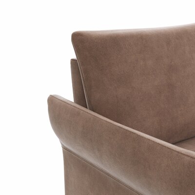 Ecksofa Rosario - 2-Sitzer mit Ecke rechts inkl. Relaxfunktion (motorisch), Sitzvorzug und Armlehne klappbar, Stoff, Cognac