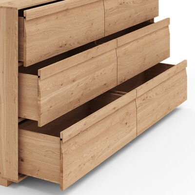 Sideboard Due Viso - BHT ca. 183x103x45 cm, Wildeiche Roheffekt, geölt