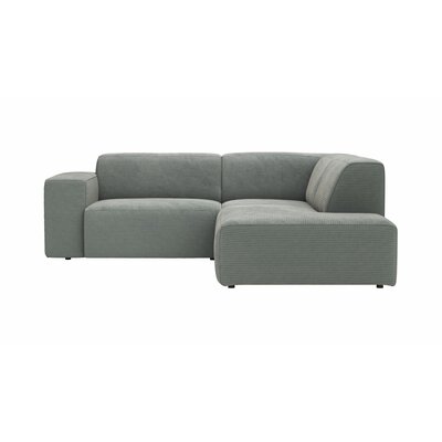 Ecksofa Elementos - 1,5-Sitzer links mit Ecke rechts, Stoff, Grau 144995