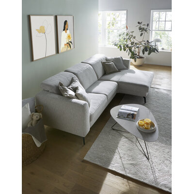 Couchtisch Oliva - LBH ca. 100x70x37 cm, HPL, Creme Natur