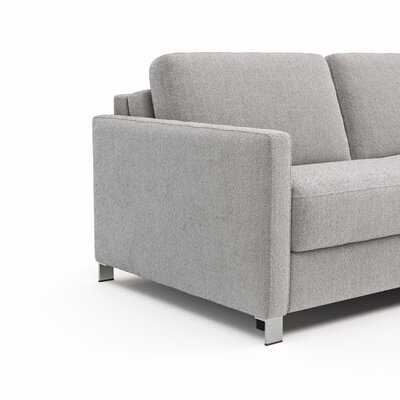 Sofa Nuoro - 2,5-Sitzer inkl. Schlaffunktion, Armlehne schmal, Stoff, Grau