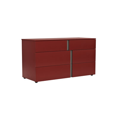 Kommode Loretto - BHT ca. 127x70x51 cm, Lack matt, Bordeaux 123775