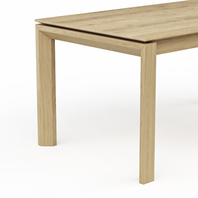 Esstisch 5000 - LB ca. 140x90 cm, Eiche massiv, Bianco
