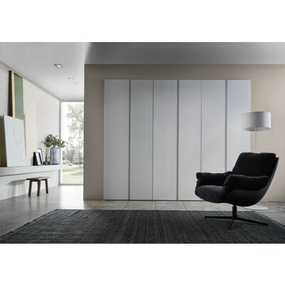 Drehtürenschrank Loretto - B ca. 280 cm, Melamin matt, Weiß