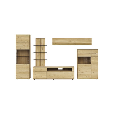 Wohnwand Amora - Wildeiche massiv bianco 108724