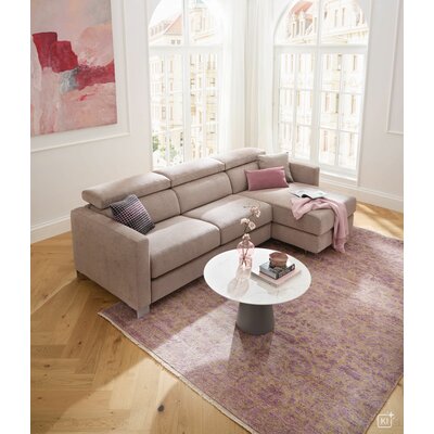 Sofa Lumaria - 3-Sitzer mit Schlaffunktion, Stoff, Bordeaux