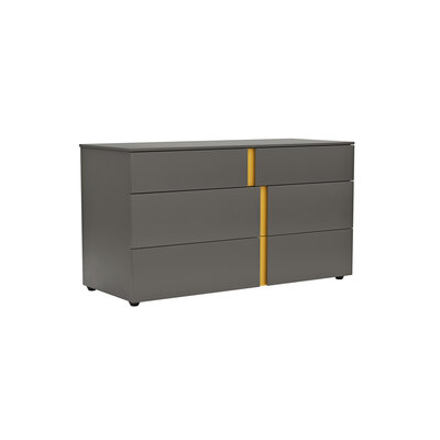 Kommode Loretto - BHT ca. 127x70x51 cm, Lack matt, Anthrazit 117585