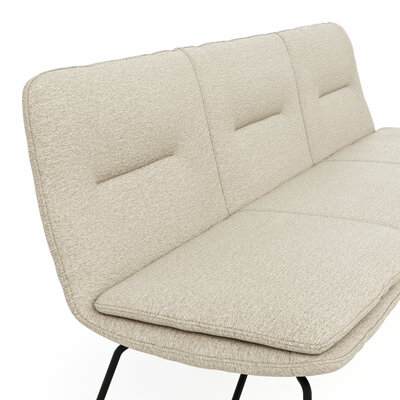 Polsterbank Macano - B ca. 200 cm, Stoff, Beige