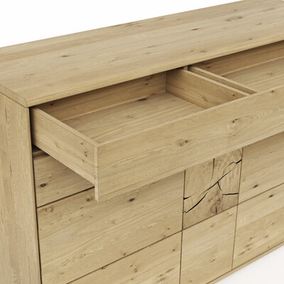 Sideboard Amora - Wildeiche massiv bianco