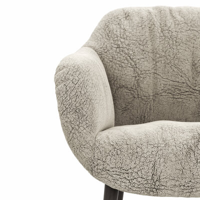 Sessel Sevano - Leder, Offwhite