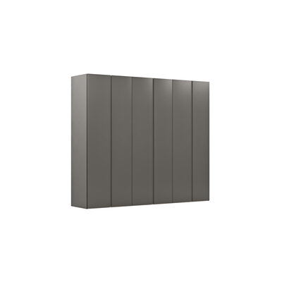 Drehtürenschrank Loretto - B ca. 280 cm, Lack matt, Anthrazit 112473