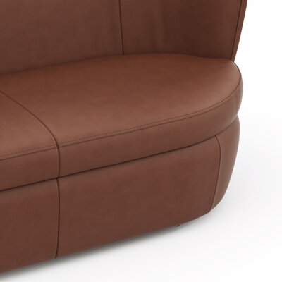 Sofa Cativa - 2-Sitzer, Leder, Cognac