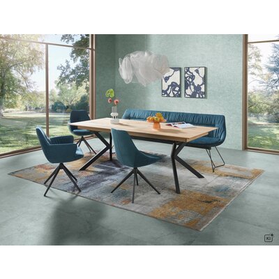 Stuhl Pegara Plus - Drehbar, Stoff, Petrol