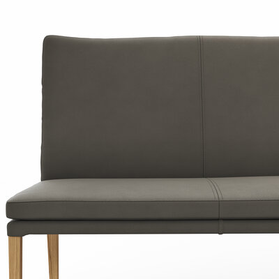 Polsterbank Tuma - Breite ca. 175 cm, Leder, Grau