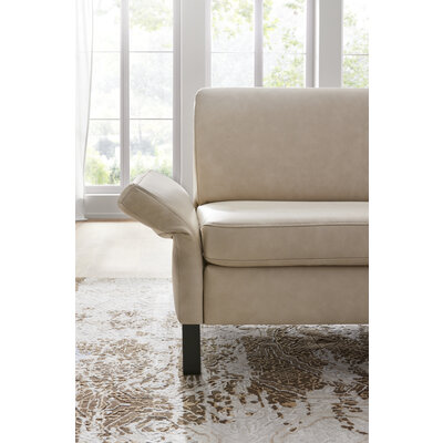 Sofa Arima N - 2,5-Sitzer inkl. Armlehne klappbar, Leder, Champagner