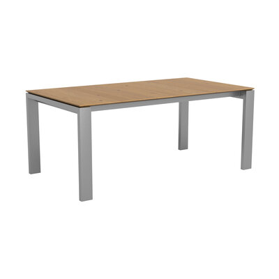 Esstisch 3400 - LB ca. 180x100 cm, ausziehbar, Asteiche massiv, 4-Fuss, Edelstahl 208322