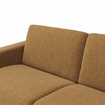 Sofa Nuoro - 2,5-Sitzer inkl. Schlaffunktion, Armlehne 1, Stoff, Cognac