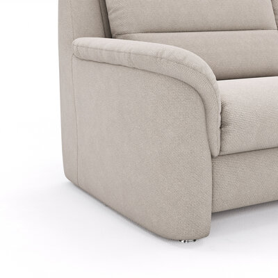 Ecksofa Cornella Plus - 2-Sitzer mit Ecke und Abschlussteil rechts inkl. Relaxfunktion (motorisch) und Kopfteilverstellung, Stoff, Rosé