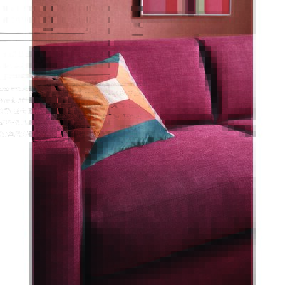 Sofa Lumaria - 3-Sitzer mit Schlaffunktion, Stoff, Bordeaux