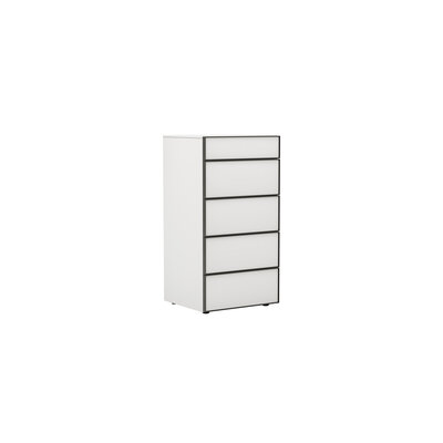 Kommode Loretto - BHT ca. 60x115x53 cm, Lack matt, Weiß 114399