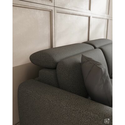 Sofa Arona - 2-Sitzer, Stoff, Anthrazit