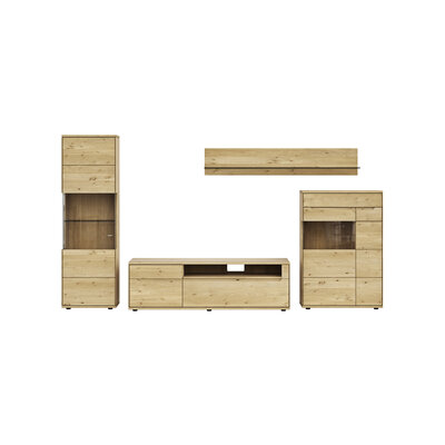 Wohnwand Amora - Wildeiche massiv bianco 108723