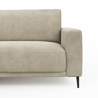 Ecksofa Solero 2.0 - Longchair groß mit 1,5-Sitzer rechts, Stoff, Sand