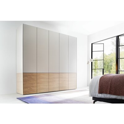 Drehtürenschrank Matera - BHT ca. 251x235x60 cm, Lack Matt, Kaschmir, Eiche, Milk