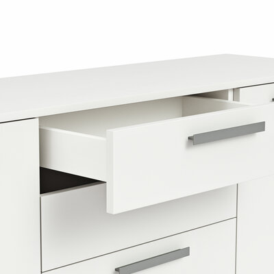 Kommode Viana - Holzwerkstoff, Weiß