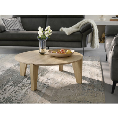 Couchtisch Cono - DH ca. 90x42 cm, Eiche massiv Bianco