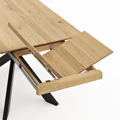Esstisch Talara Lola - ausziehbar, LB ca. 160x90cm, Wildeiche Bianco