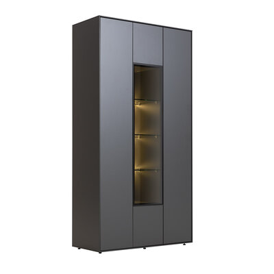 Vitrine Medio - inkl. Beleuchtung, Schiefergrau 144781
