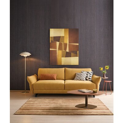 Sofa Fiolina - 3-Sitzer inkl. Schlaffunktion, Stoff, Senfgelb