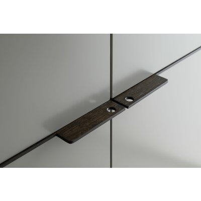 Drehtürenschrank Matera - BHT ca. 301x235x60 cm, Lack Matt, Muschelgrau, Griffe Coffee