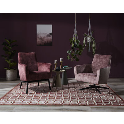 Sessel Matina - Größe L, Velour, Kupfer