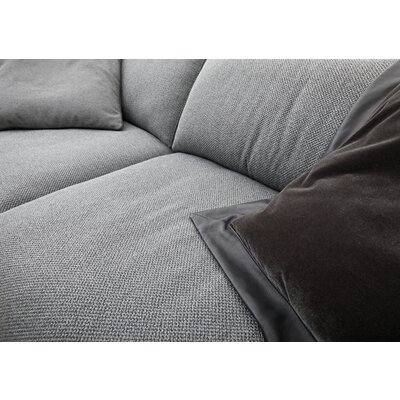 Ecksofa Aprino 3 - Ecke links mit 2,5-Sitzer, Stoff, Grau