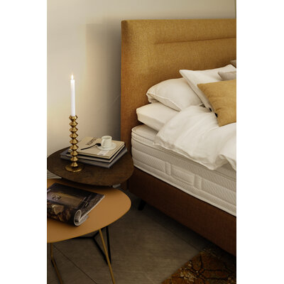 Boxspringbett Navelli 2 - Liegefläche ca. 180x200 cm, Stoff, Kurkuma